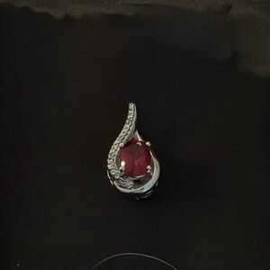 925 sterling silver ruby pendant